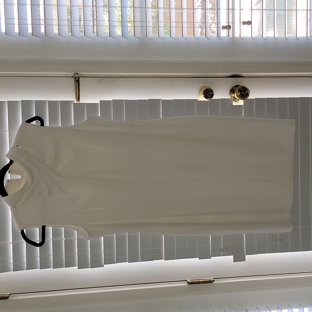 COPY - Winter White Calvin Klein Lined Sheath Dress Size 14